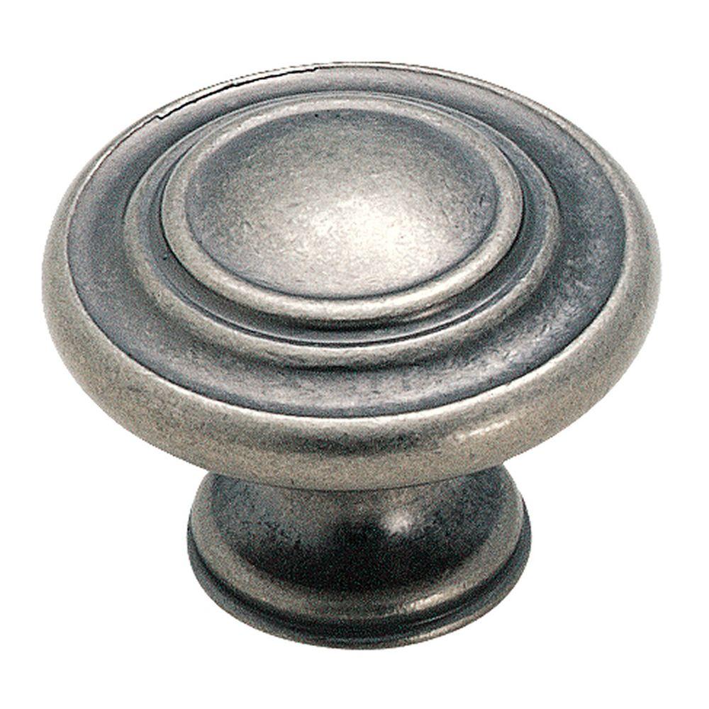 Amerock 1-3/8 In. Weathered Nickel Cabinet Knob-BP1586WN - The Home Depot