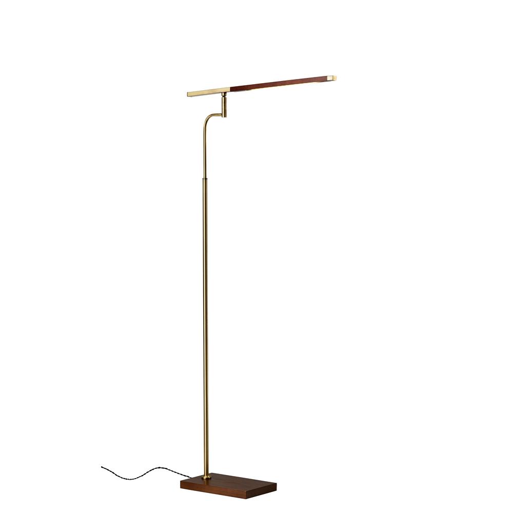 Adesso Doppler 63 In Led Brass Floor Lamp 4271 21 The Home Depot Adesso Doppler 63 In Led Brass Floor