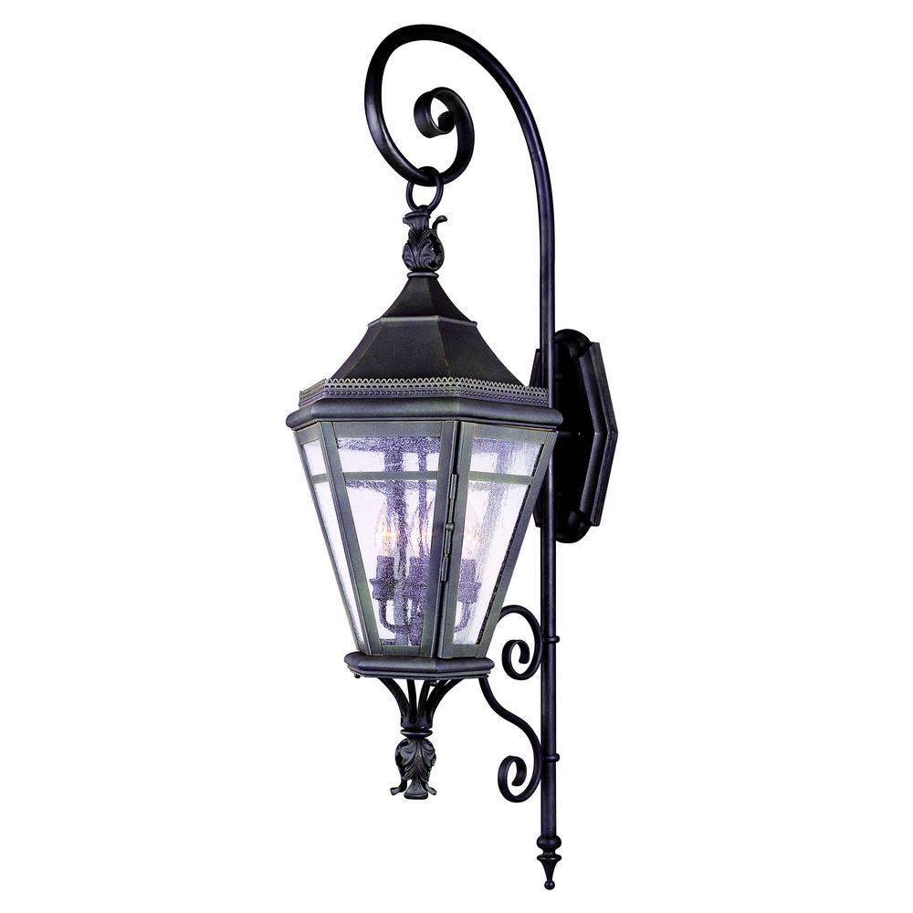 Troy Lighting Morgan Hill 4 Light Natural Rust Outdoor Wall Mount Lantern B1273nr The Home Depot