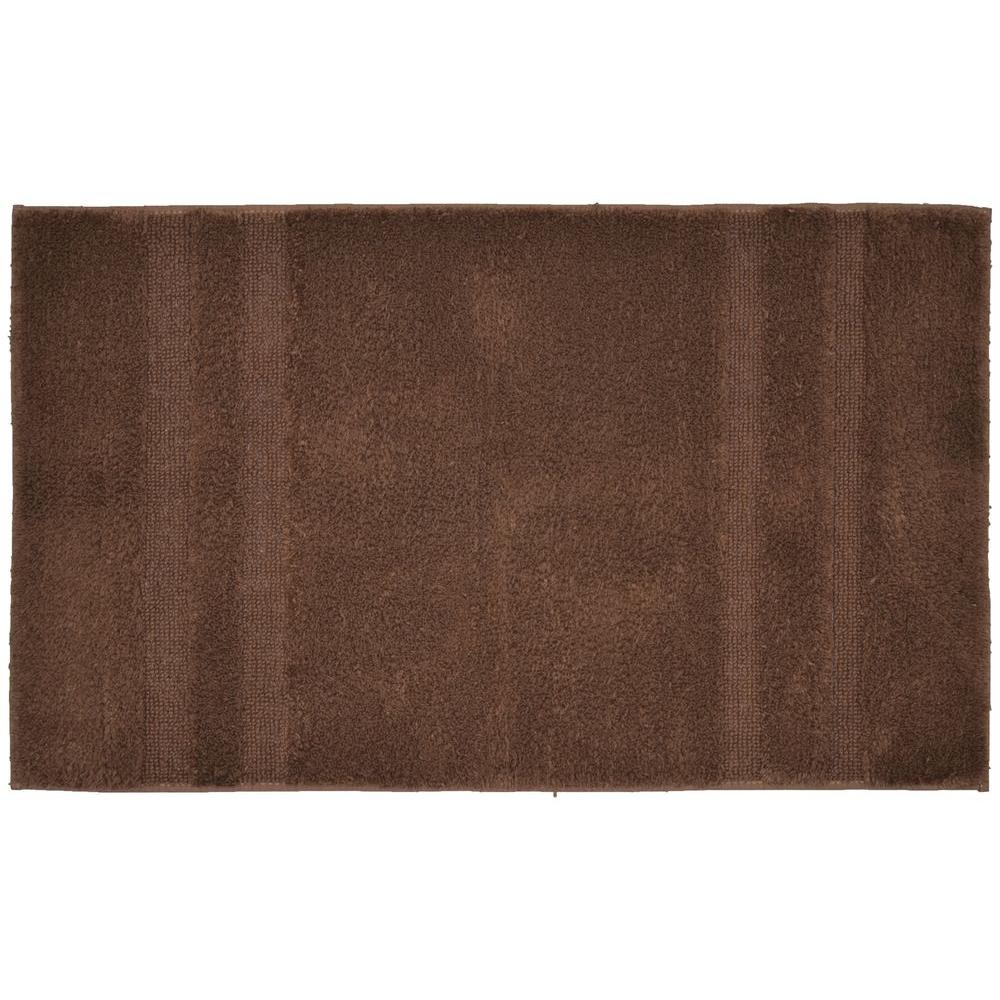 Garland Rug Majesty Cotton Chocolate 24 in. x 40 in. Washable Bathroom