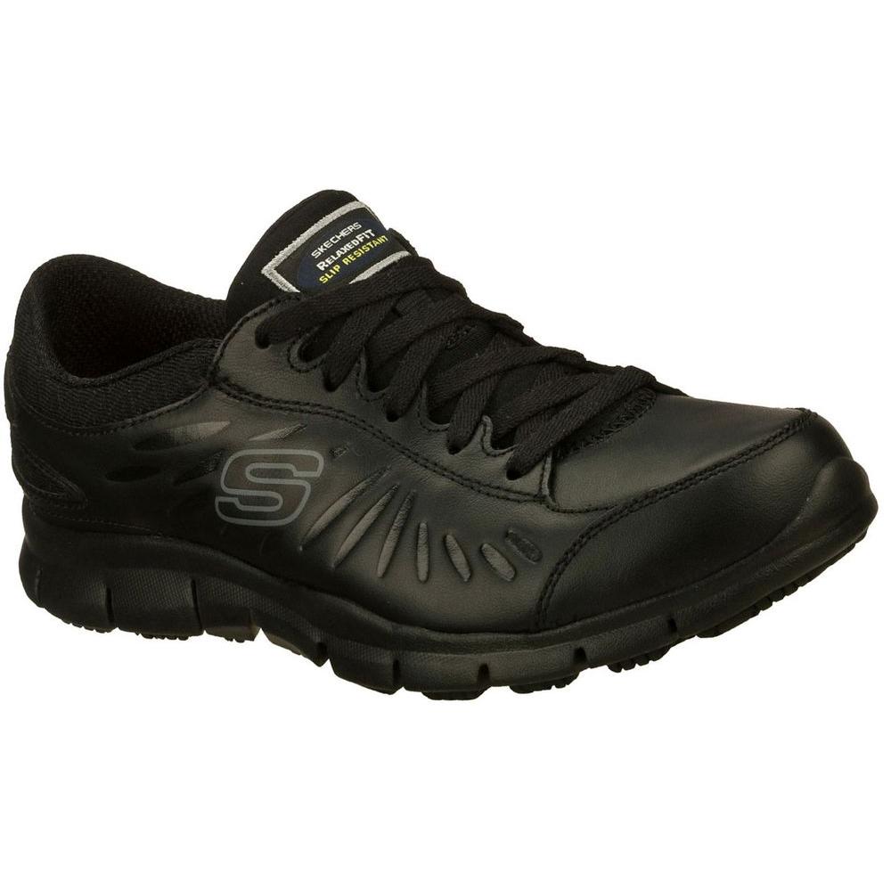 skechers leather work shoes