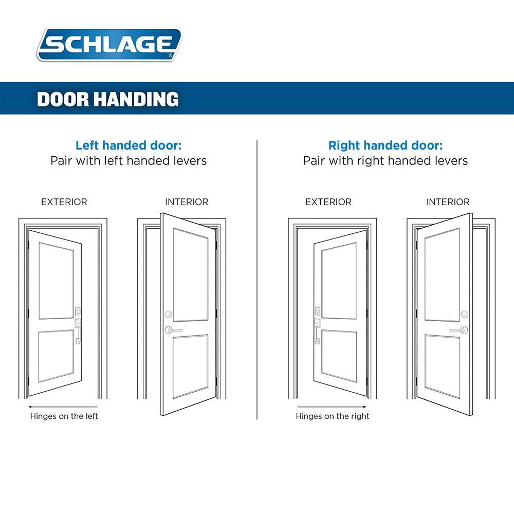 Schlage Flair Aged Bronze Left Handed Dummy Door Lever With Brookshire Trim