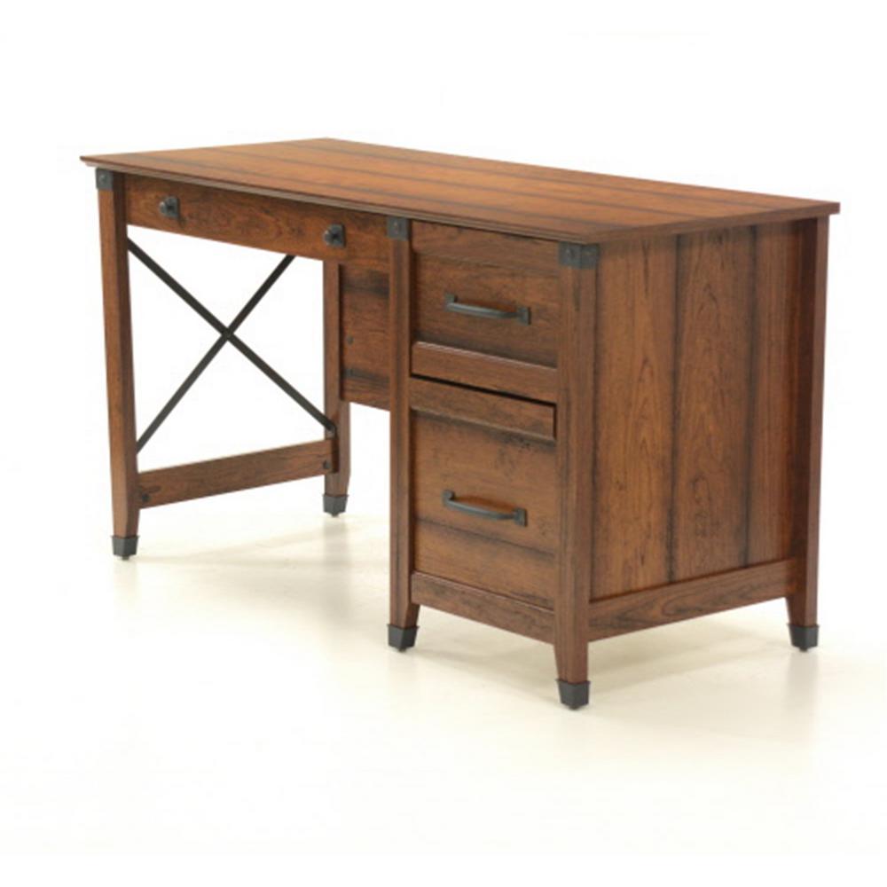 Sauder Carson Forge Washington Cherry Desk 412920 The Home Depot Sauder Carson Forge Washington Cherry