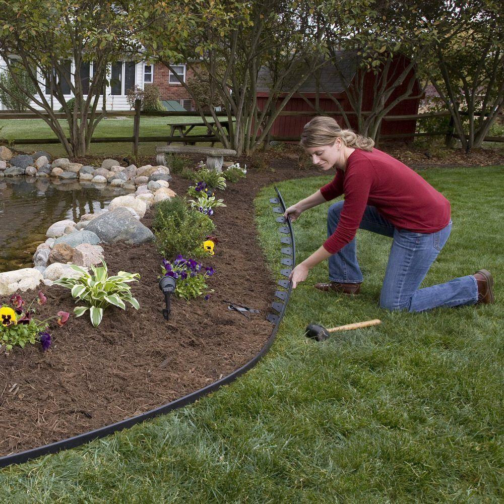 E Z Connect 16 Ft Multipurpose No Dig Lawn Edging And Landscape