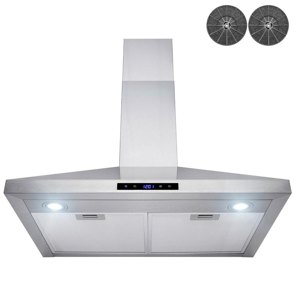AKDY 30 in. Convertible Wall Mount Kitchen Range Hood in Stainless