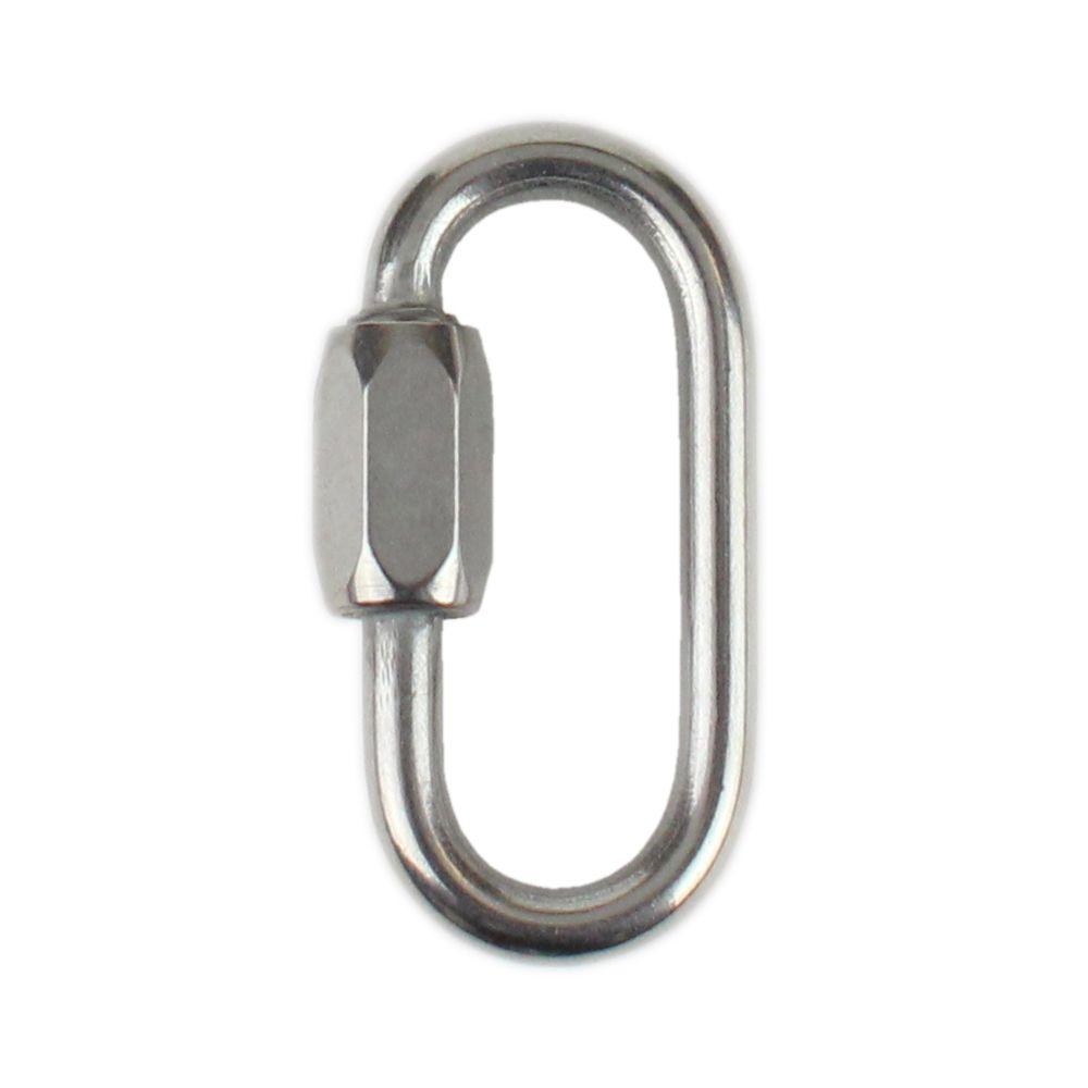 Durable Marine 316 Stainless Steel Quick Link Screw Lock Hook Carabiner 3.5-10mm
