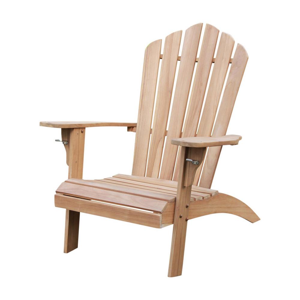 Unfinished Wood Adirondack Chairs Patio The Home Depot Heaton Wood Adirondack Chair With Cup Holder Cambridge Casual