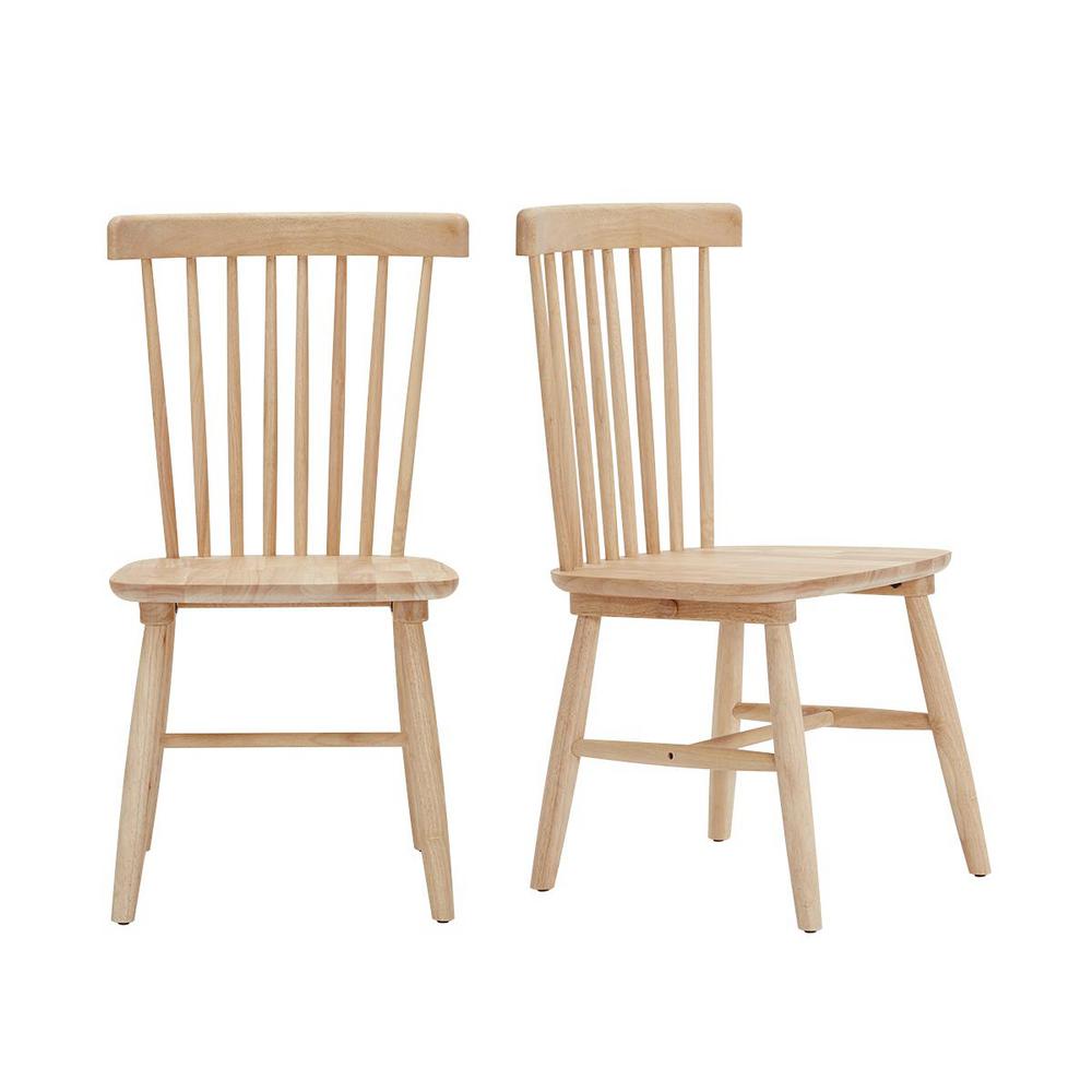 StyleWell Unfinished Wood Windsor Dining Chair (Set of 2) (19.50 in. W x 35 in. H)