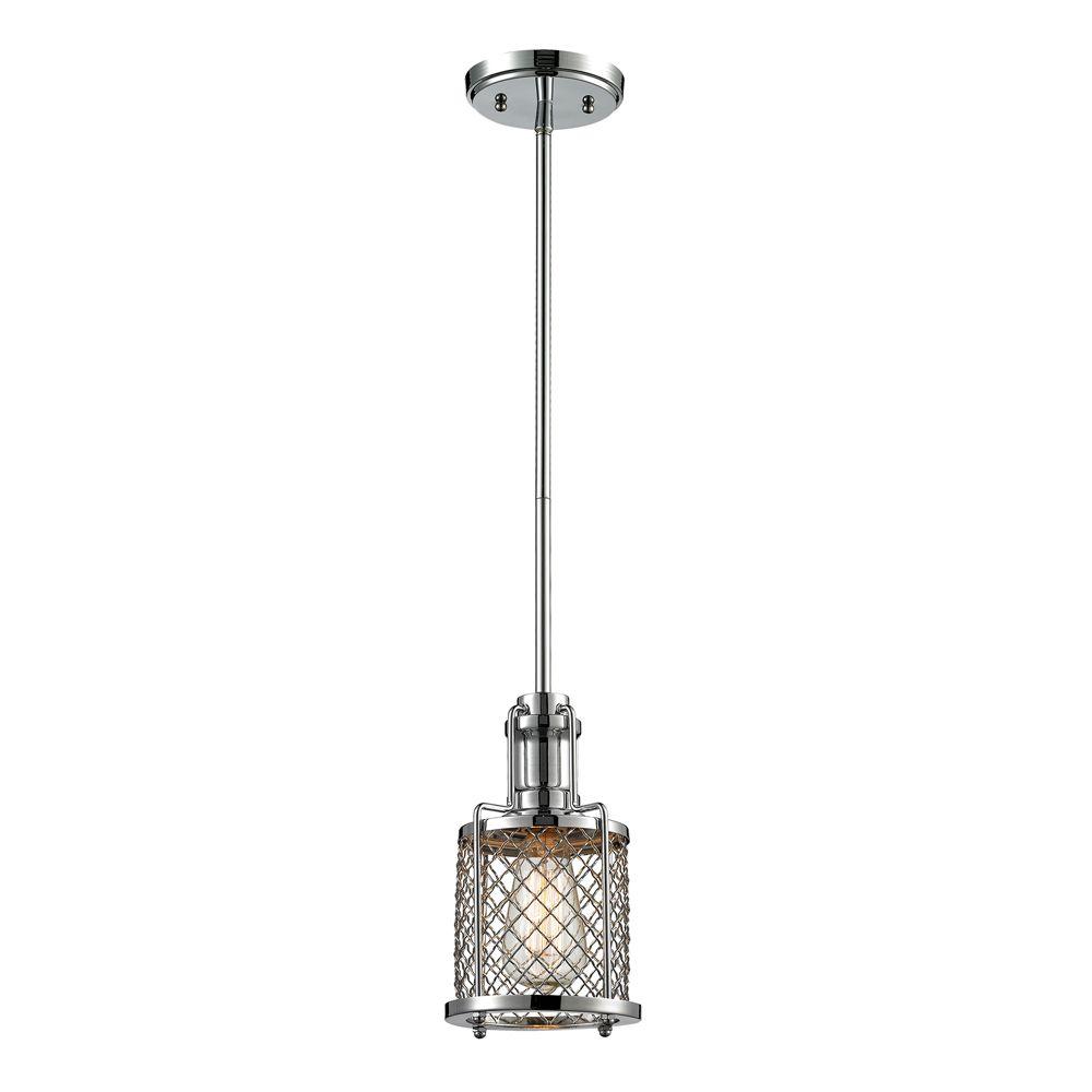 Titan Lighting Exeter Collection 1Light Polished Chrome Mini PendantTN39181 The Home Depot