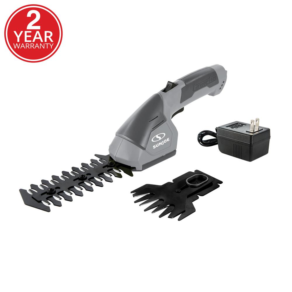Sun Joe 7.2Volt Cordless 2in1 Grass Shear and Hedge Trimmer, RedHJ604CRED The Home Depot
