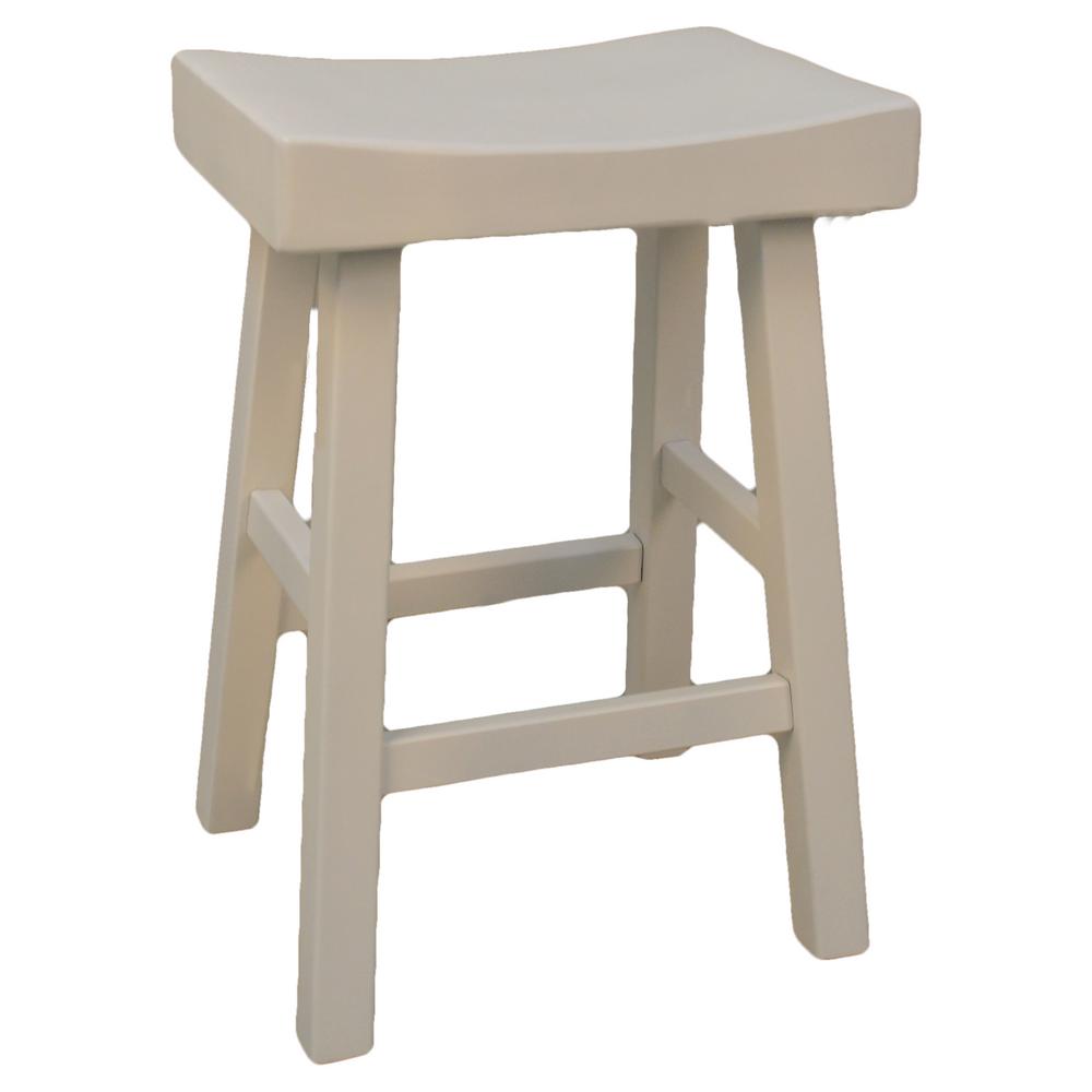 Ina Cottage Colborn 25 In Antique White Thick Saddle Seat Ina Cottage Colborn 25 In Antique White Thick Saddle Seat Stool