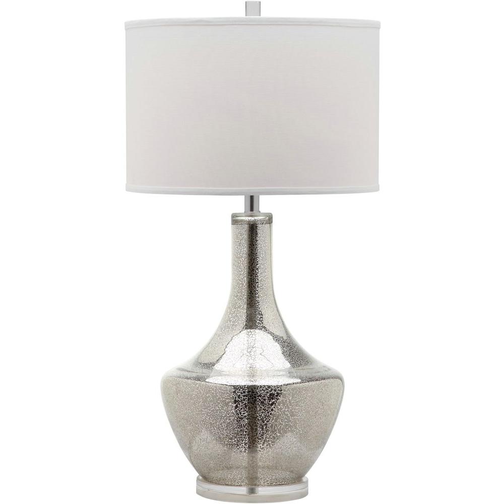 Silver Glass Urn Table Lamp 