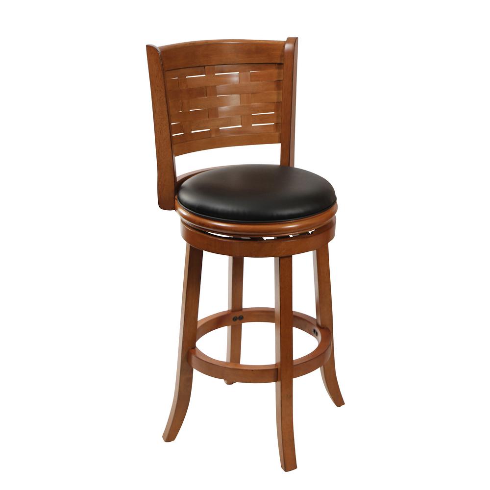 Boraam Sumatra 29 in. Brush Oak Swivel Cushioned Bar Stool-41029 - The ...