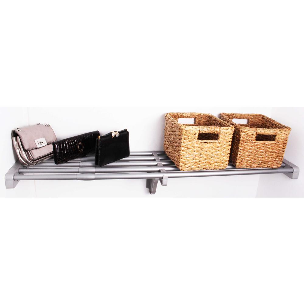 EZ Shelf 40 in. 73 in. Expandable Shelf in SilverEZSS72S The Home