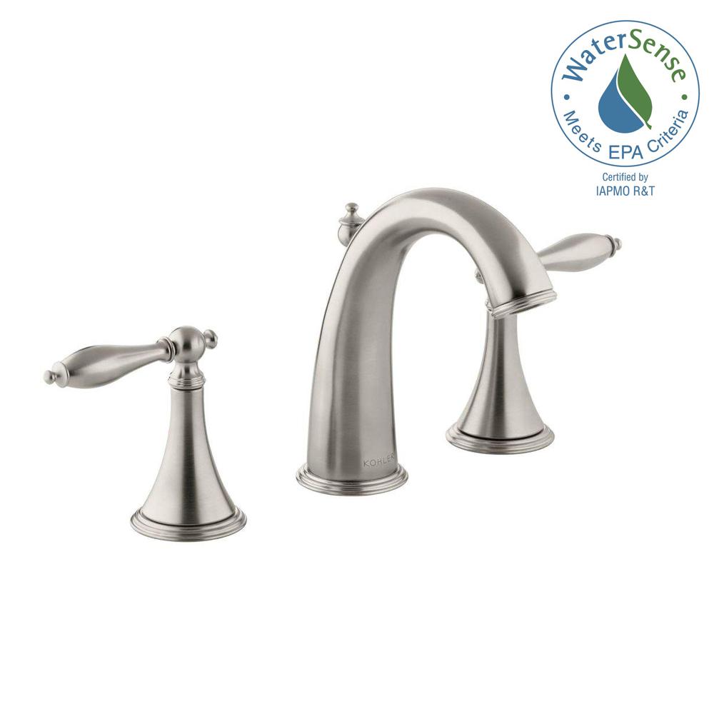 KOHLER Finial Traditional 8 In Widespread 2 Handle Bathroom