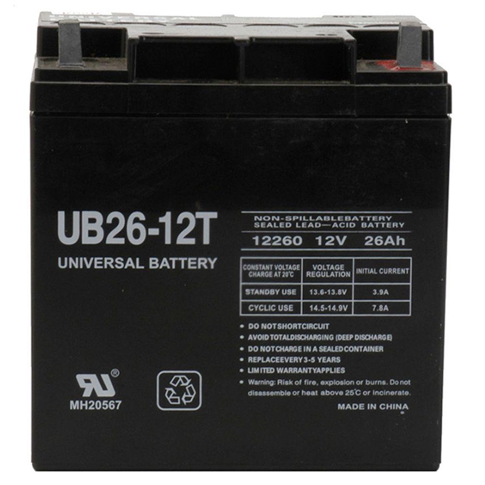 UPG SLA 12Volt 26 Ah T3 Terminal BatteryUB122260T The Home Depot