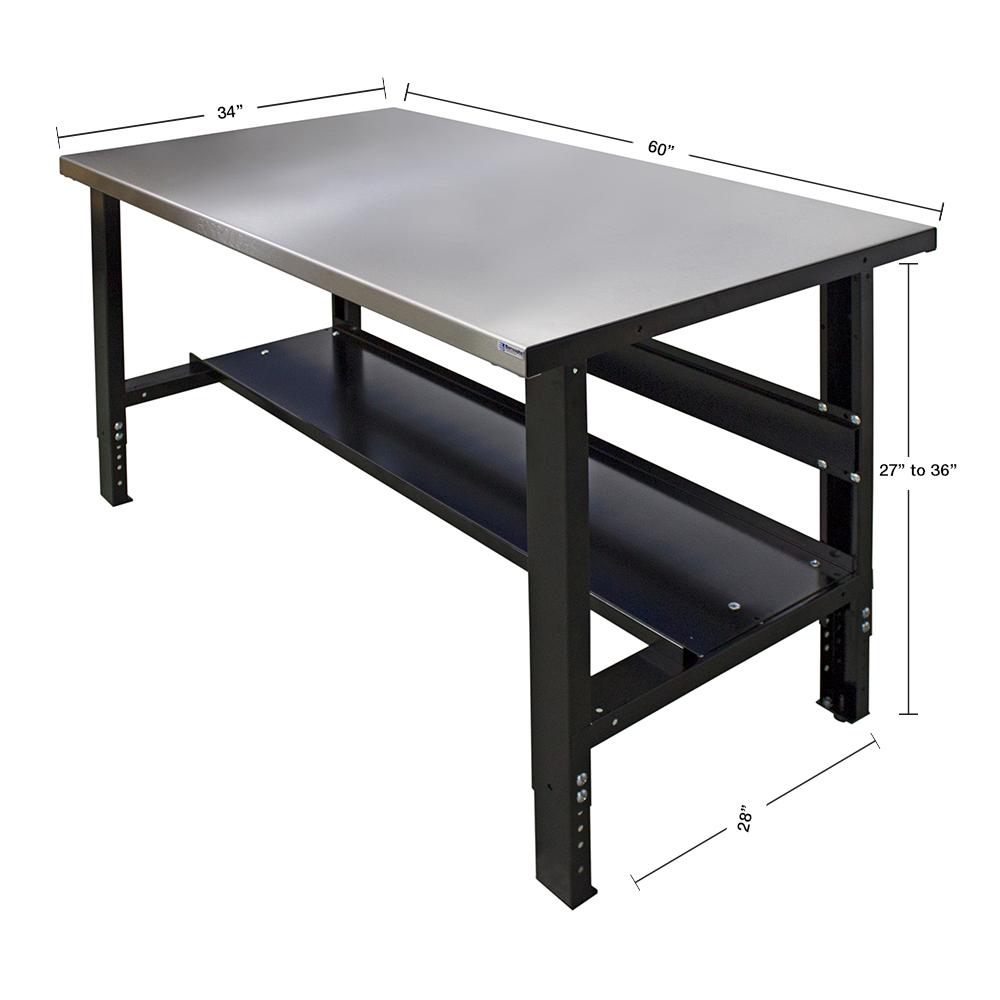 Bench Solution Commercial Duty Foldaway Workbench with 60 in. x 24 in