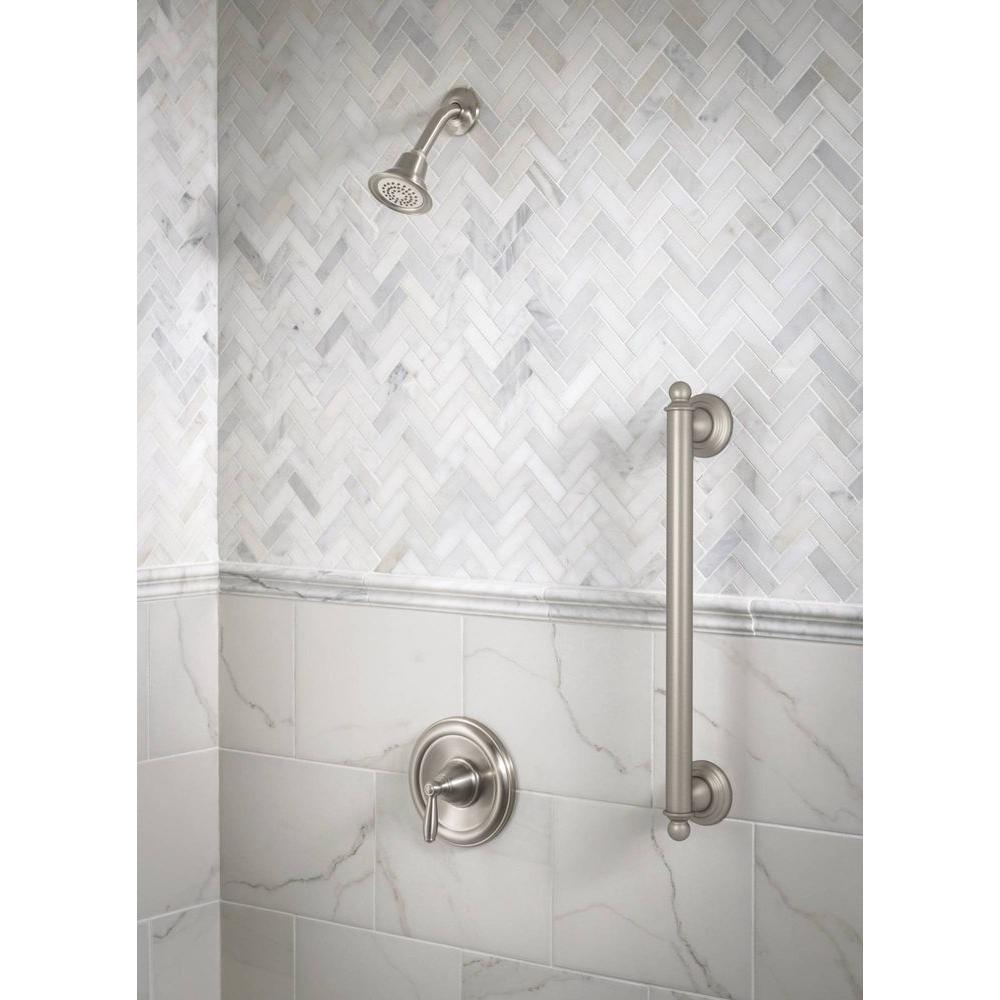 Moen YG2212BN Brantford Bathroom Safety 12 Inch Designer Grab Bar   Brushed Nickel Moen Grab Bars Yg2212bn 1f 1000 