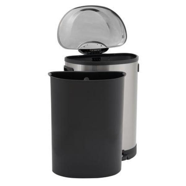Household Essentials 50 l/13 Gal. Oval Stainless Steel Trash Can with ...
