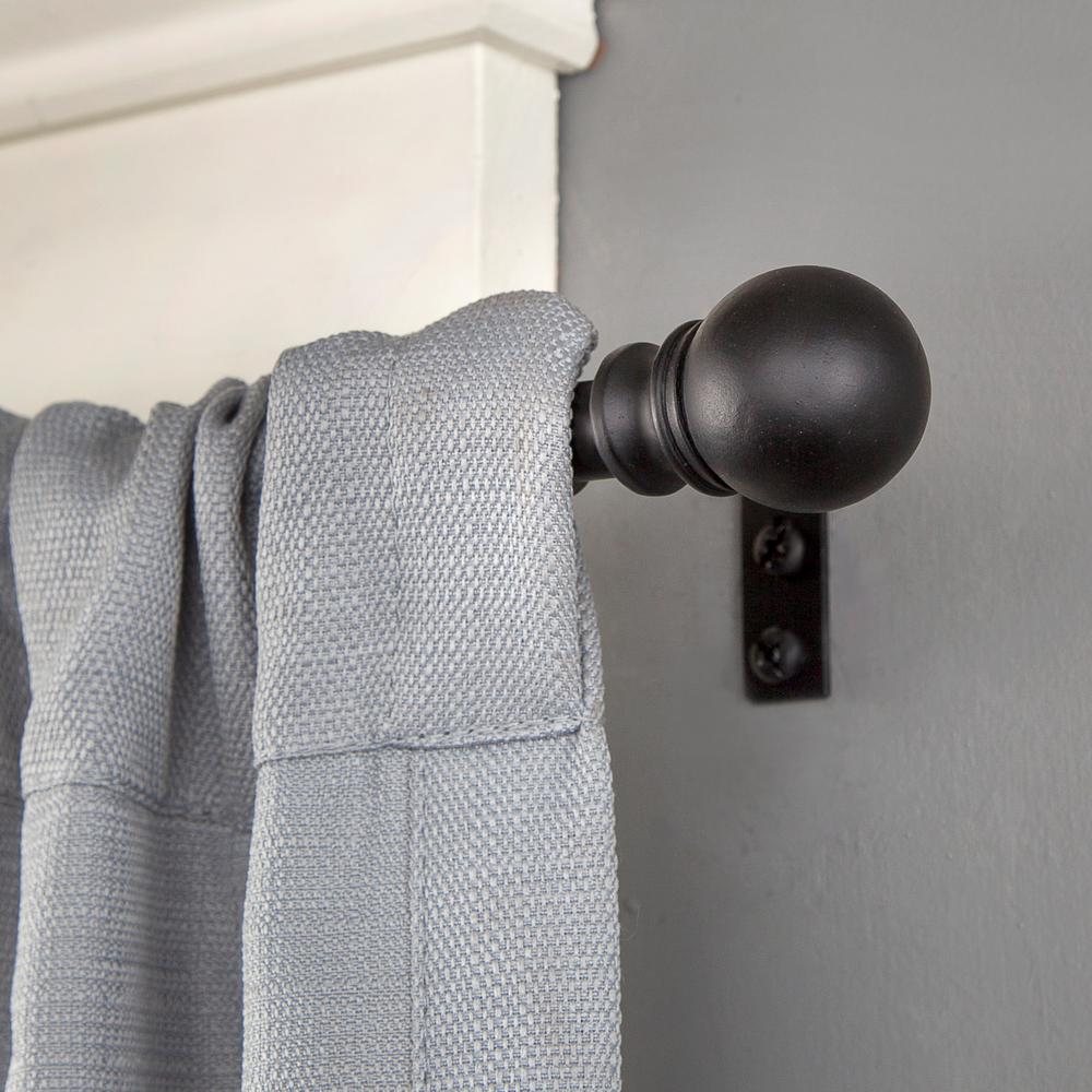 Matte Black - Curtain Rods - Window Treatments - The Home Depot