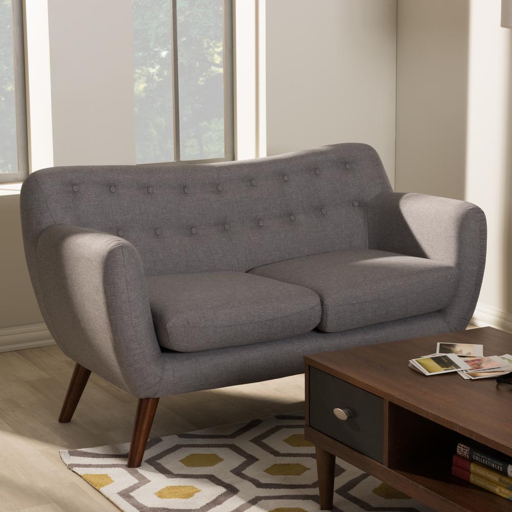 HomeSullivan Radcliffe Grey Linen Loveseat40E208LSGL1LS The Home Depot