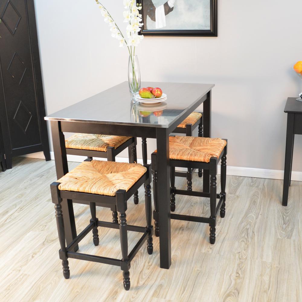 Carolina Cottage Carter Black Bar Table Cf2242b The Home Depot