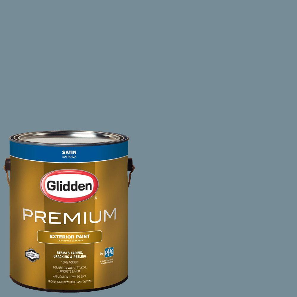 Glidden Premium 1 Gal Hdgb52u Stormy Sky Blue Satin Latex Exterior Hdgb52u Stormy Sky Blue Satin Latex Exterior Paint
