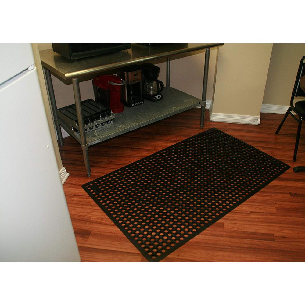 Rhino Anti Fatigue Mats K Series Comfort Tract Black 3 Ft X 5 Ft