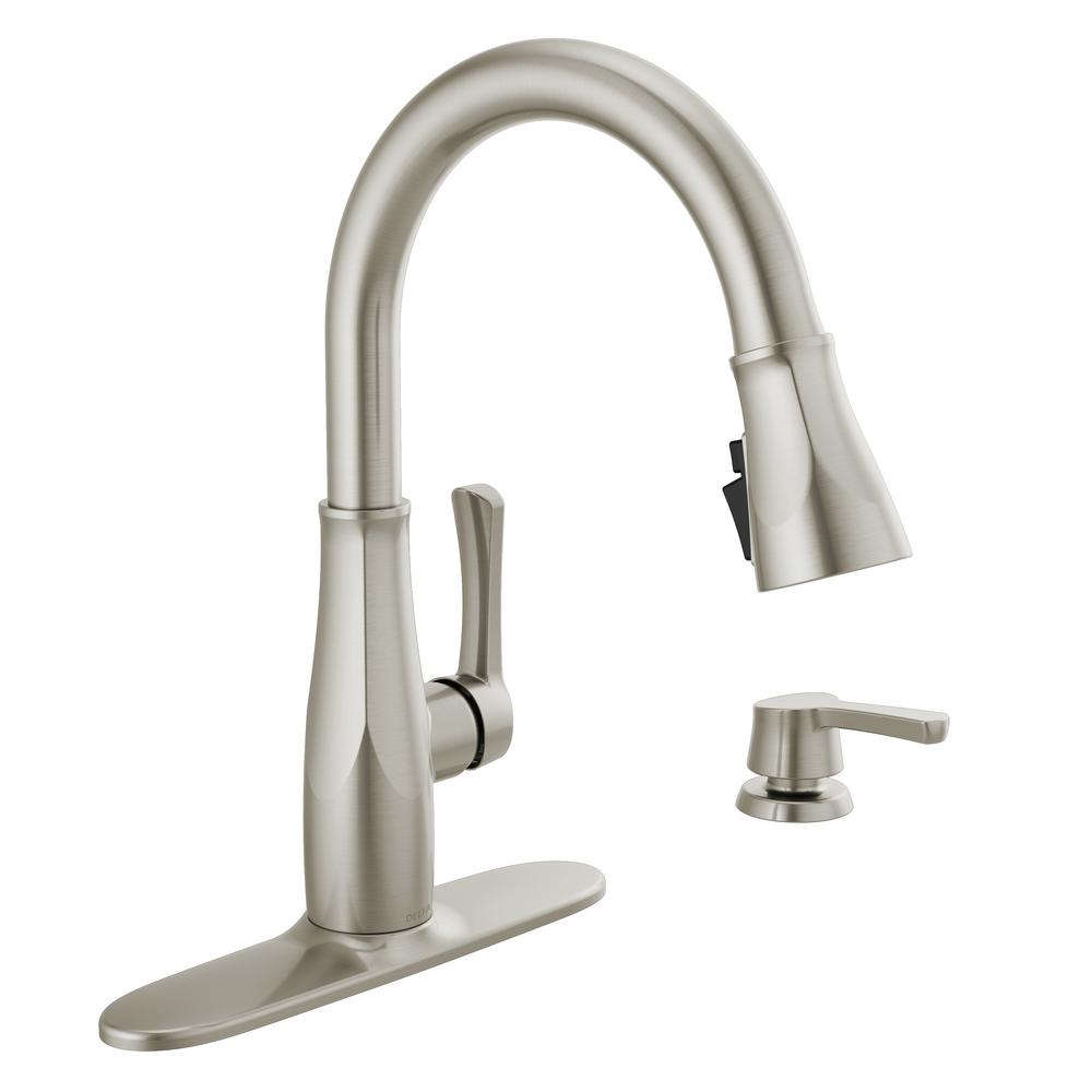 Delta LEWISTON Sprayert Kitchen Faucet w/Touch2O Technology+Soap Dispenser