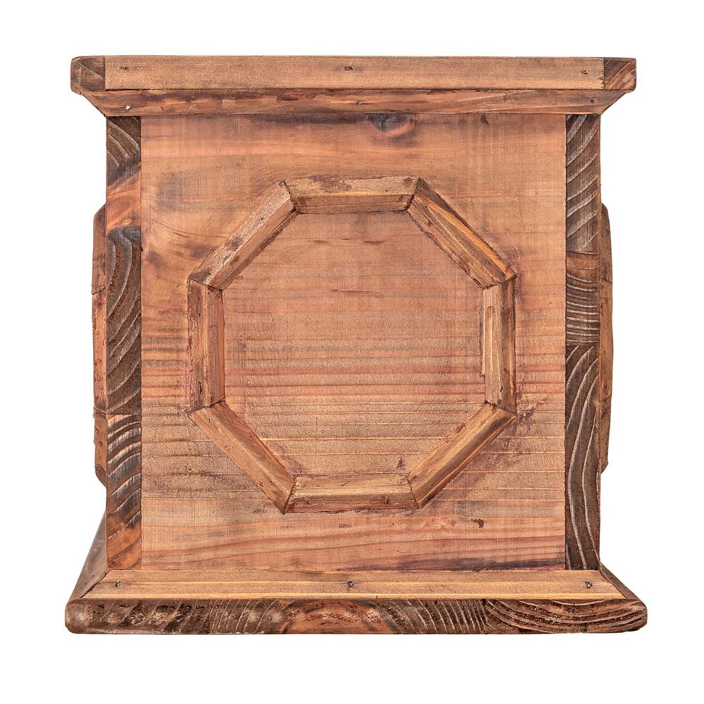 Leisure Season Hamilton 32 In W X 8 In D X 8 In H Rectangular Wooden Brown Planter Hmp9138 The Home Depot