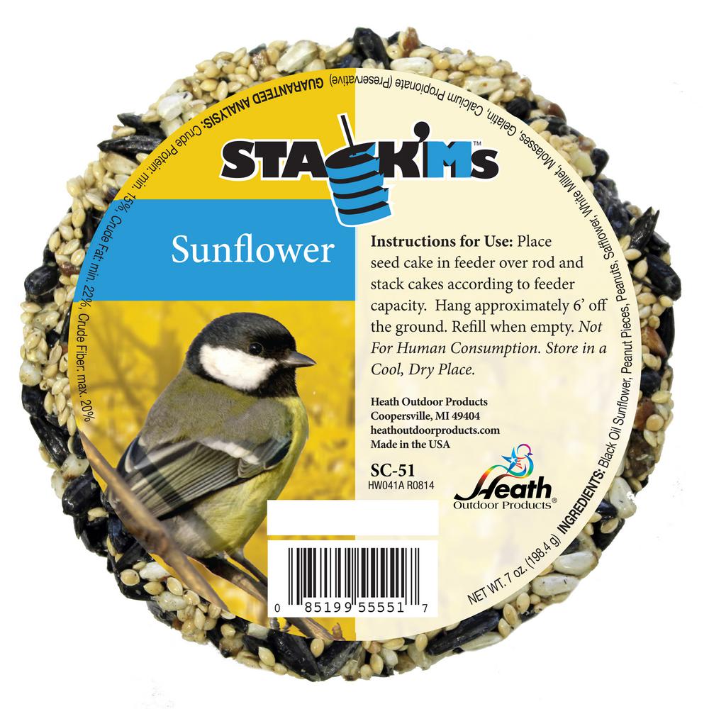 Heath Stack Ms Seed Cakes Sunflower Case Of 6 Sc 51 The Home