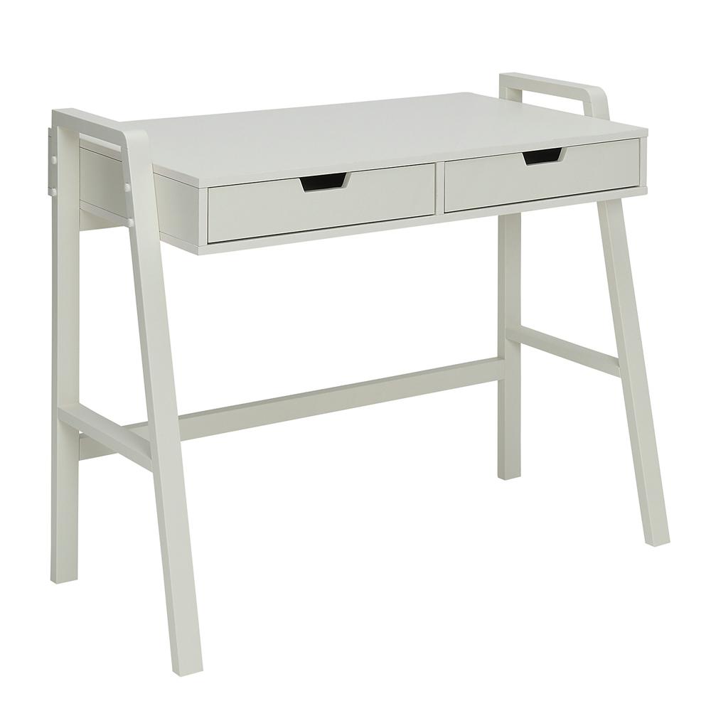 Charles Polar White Small Office Desk Sk19185ar1 Pw The Home Depot Charles Polar White Small Office Desk