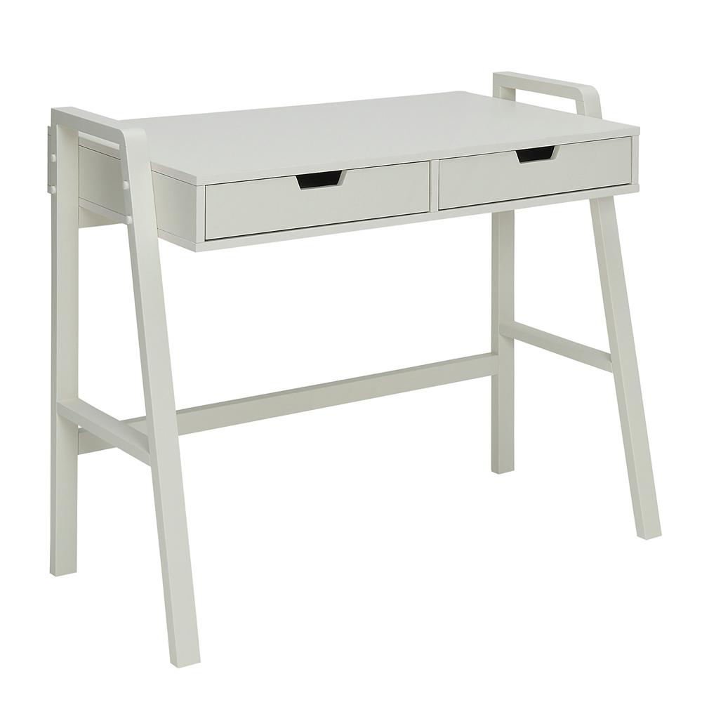 Usl 39 In London Grey Rectangular 2 Drawer Writing Desk