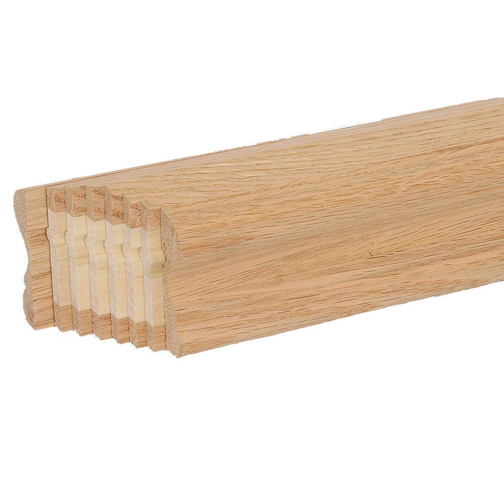 Stair Parts 6710 8 ft. Unfinished Red Oak Stair Handrail6710RESR