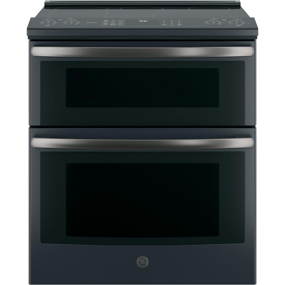 Food Temperature Probe Ge Profile The Home Depot Profile 30 In Slide Electric Double Oven Convection Range Black Slate