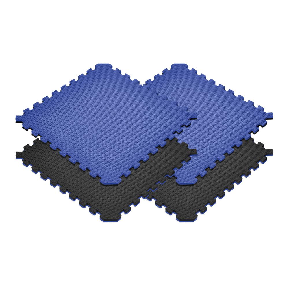 Norsk Black Blue 24 In X 24 In X 0 79 In Foam Interlocking