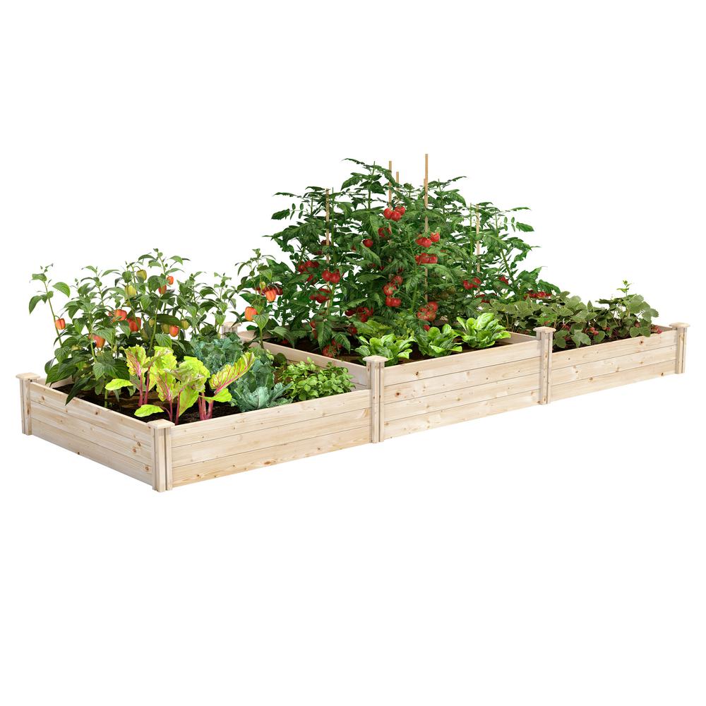 Greenes Fence 4 ft. x 8 ft. x 10.5 in. Original Pine Raised Garden Bed