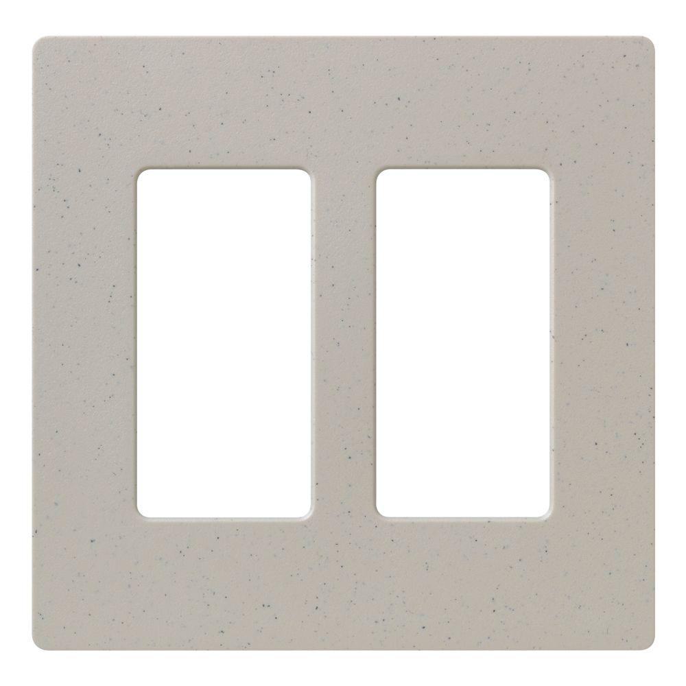 Lutron Gray 2Gang Decorator/Rocker Wall Plate (1Pack)SC2ST The