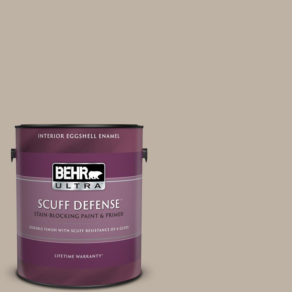 Behr Ultra 1 Gal N220 3 Smokestack Extra Durable Eggshell Enamel Interior Paint And Primer In One 275401 The Home Depot