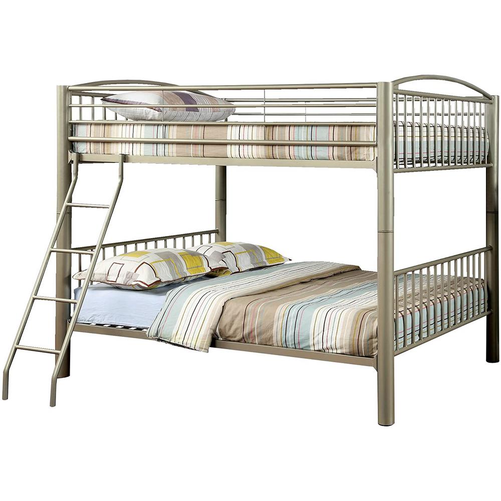 William's Home Furnishing Lovia Full/Full Bunk Bed in Metallic Gold