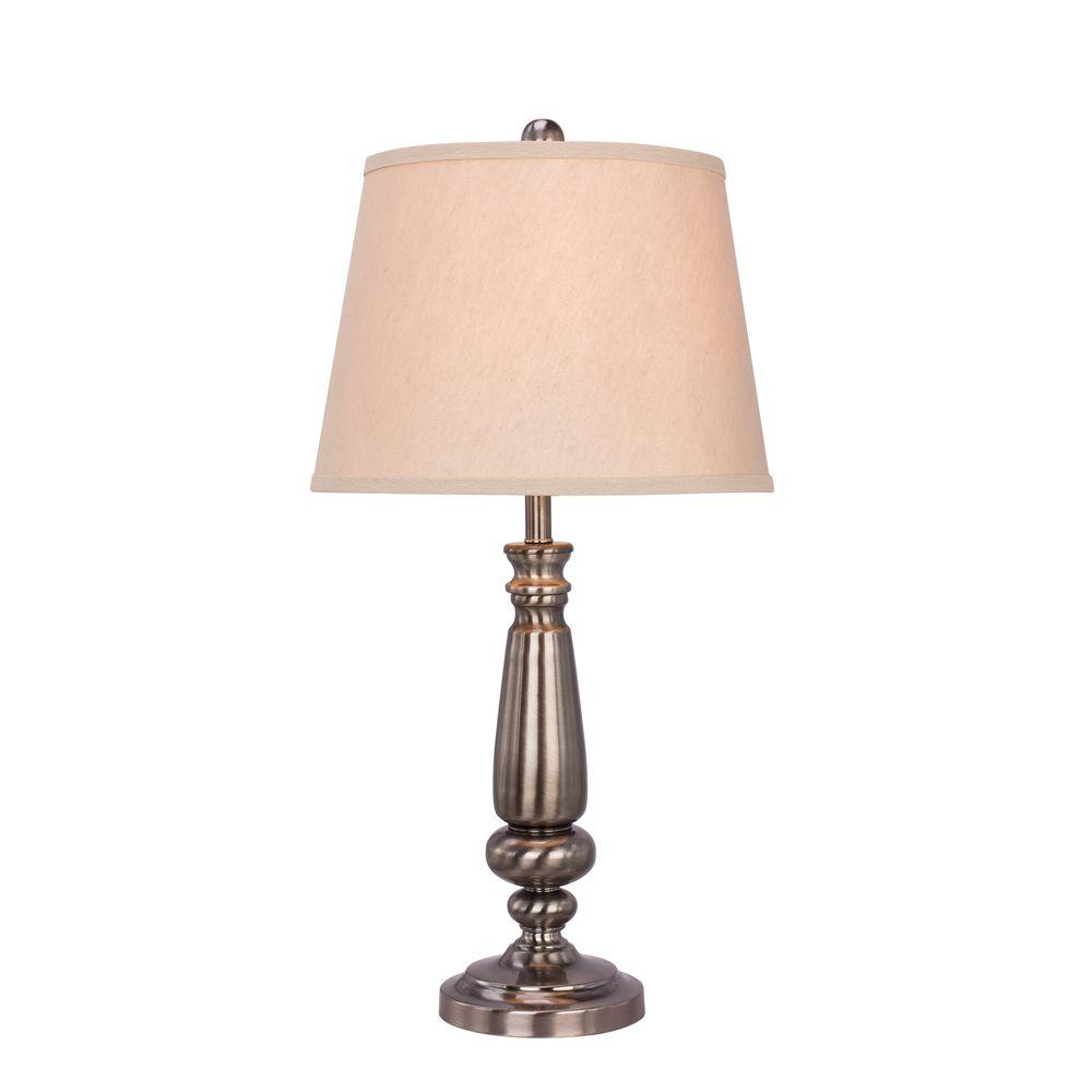 Fangio Lighting 26 in. Brushed Black Nickel Metal Table Lamp1482BBN