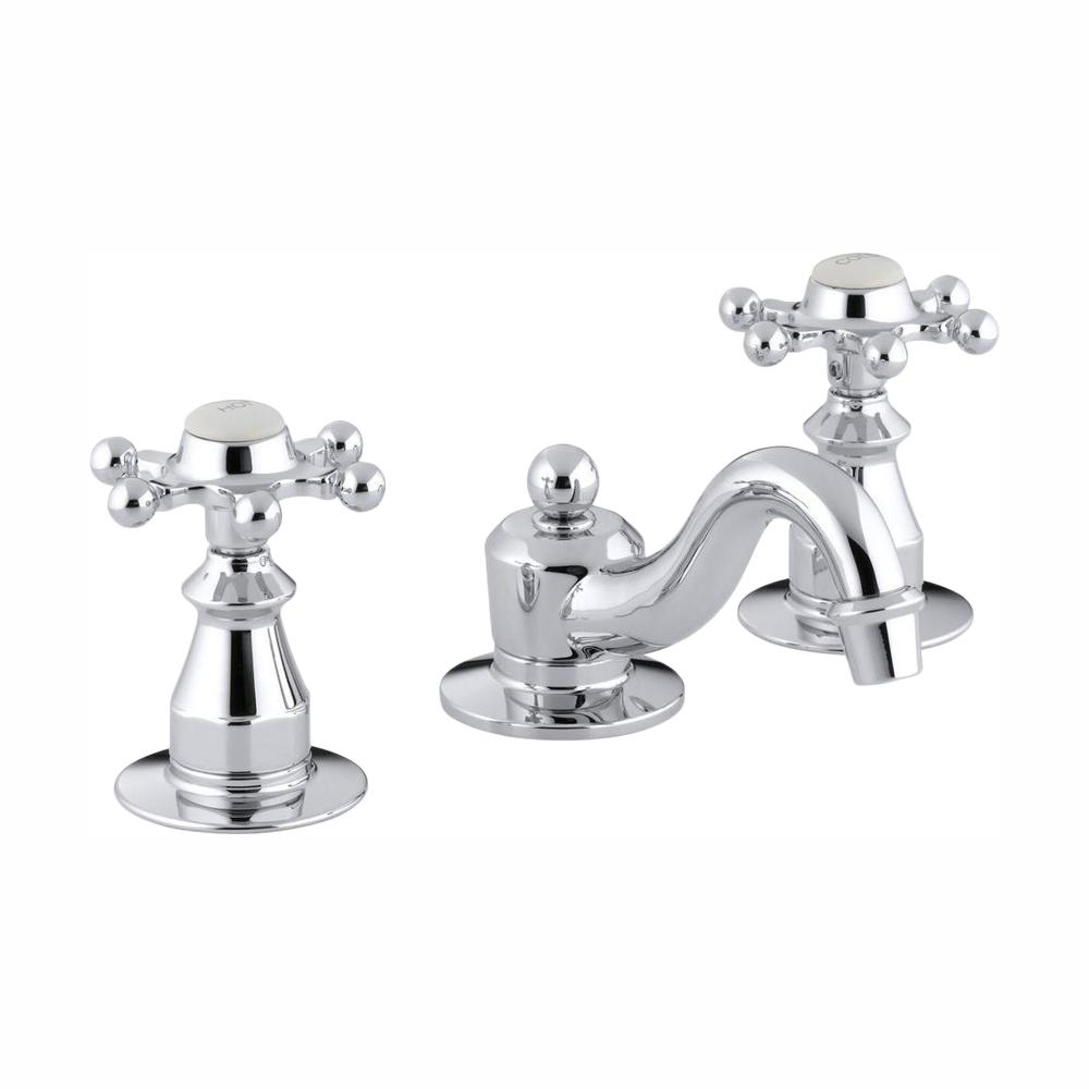 KOHLER Artifacts 8 in. Widespread 2Handle Bell Design Bathroom Faucet in Oil Rubbed Bronze with