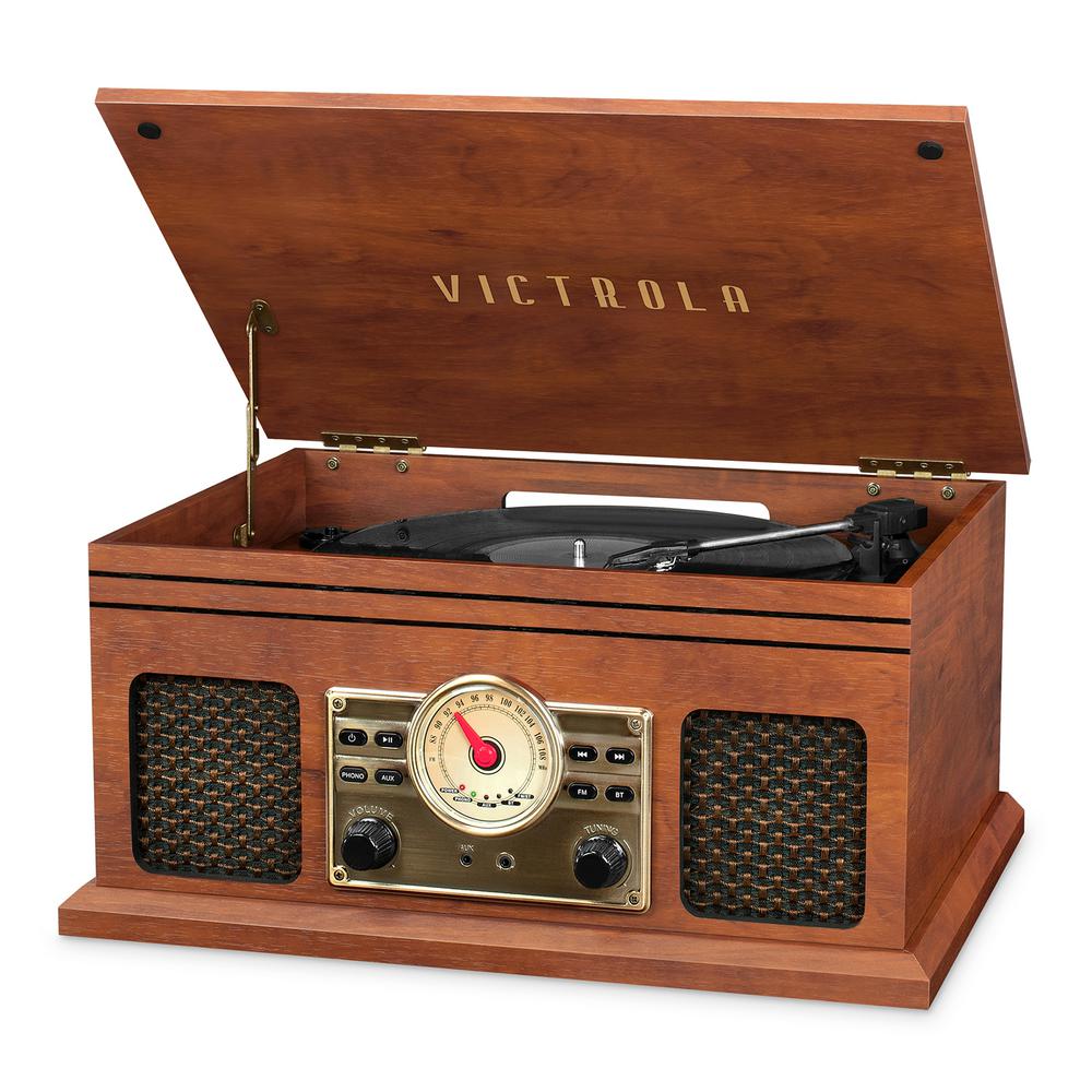 Victrola 4-in-1 Nostalgic Bluetooth Record Player with 3-Speed Record ...