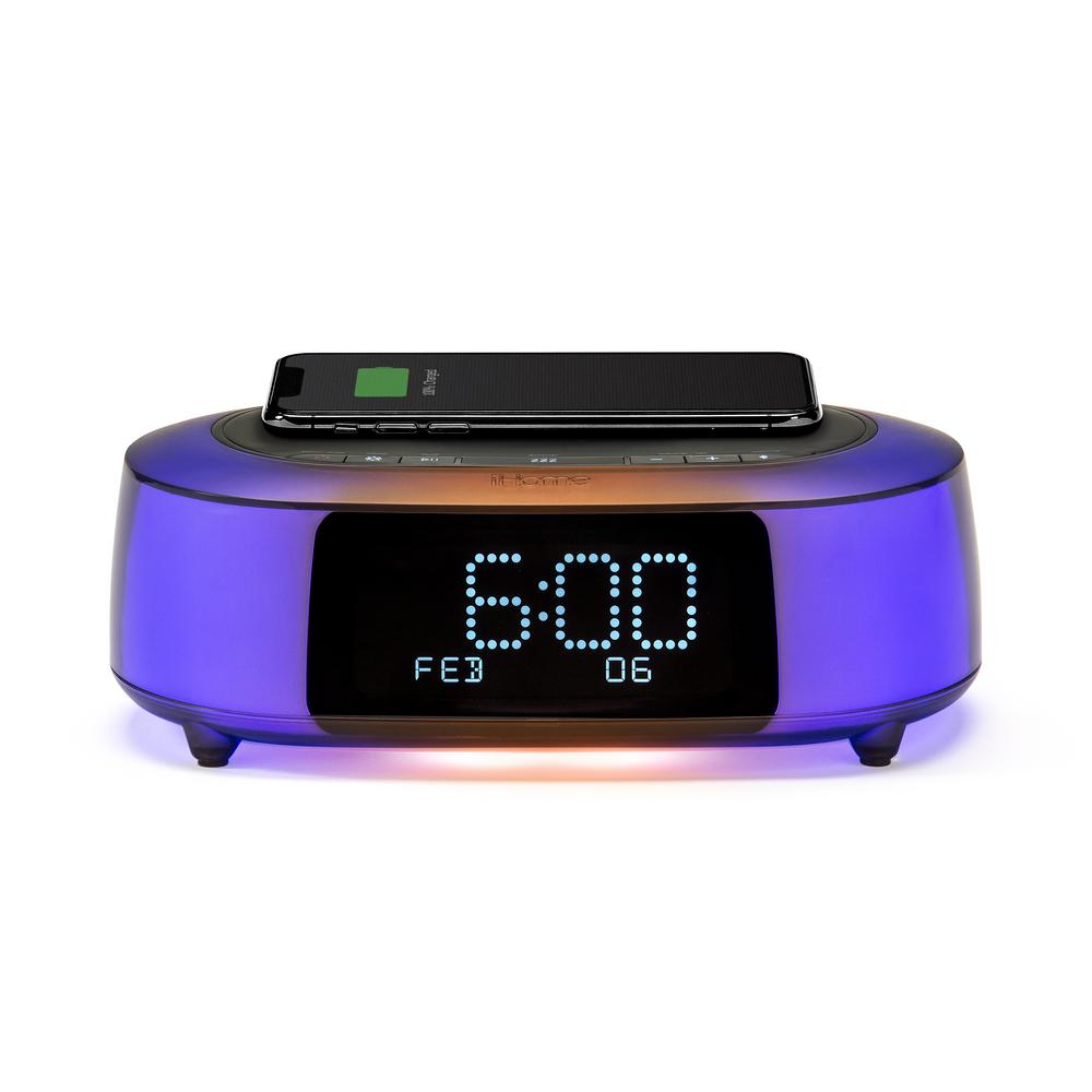 iHome TIMEBOOST GLOW Color Changing Bluetooth Alarm Clock ...
