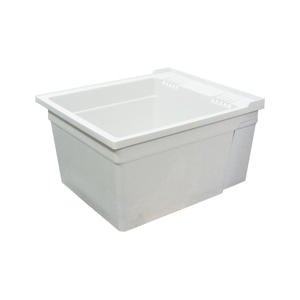 plastic basin with drain