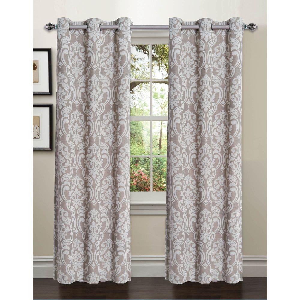 Window Elements SemiOpaque Willow Textured Woven 96 in. L Grommet