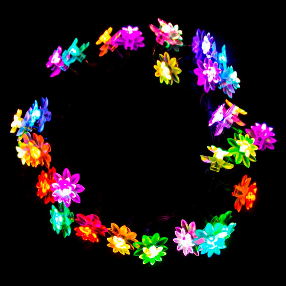 Outdoor Lights Decorations The Home Depot 30 Led Multi Color Flower String Light