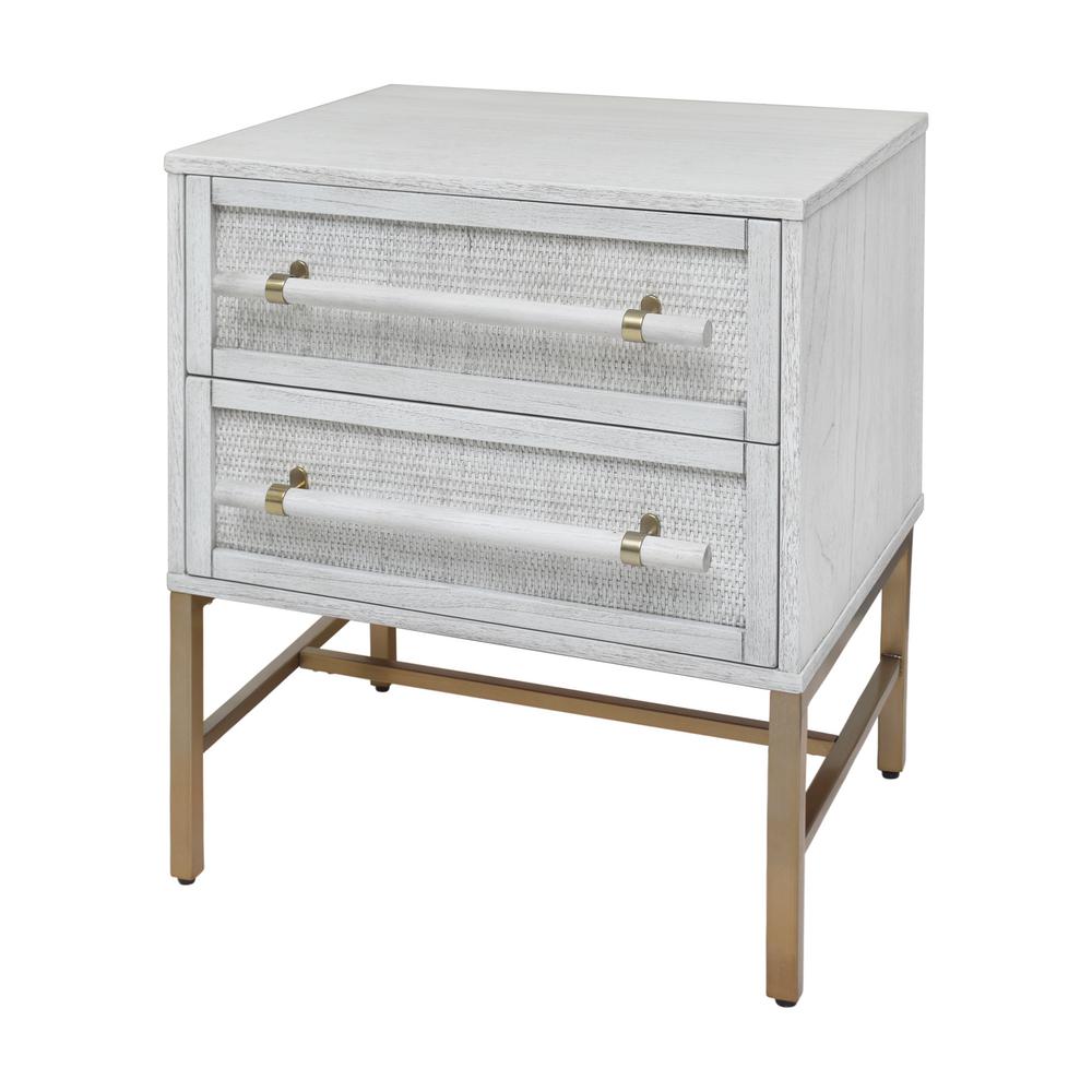 222 Fifth Sophia 2 Drawer White Nightstand 25 In H X 22 In W X 15 75 In D 7185wh004aup88 The Home Depot