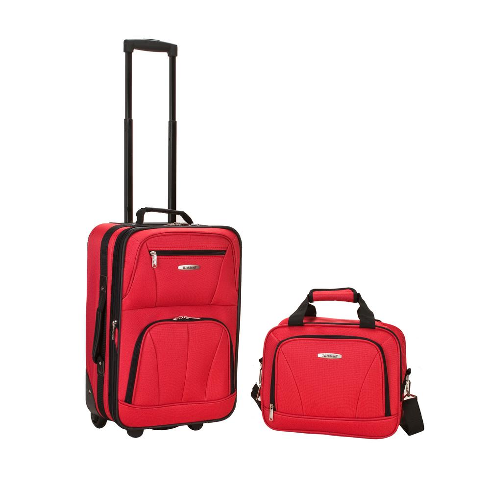 red carry on suitcase