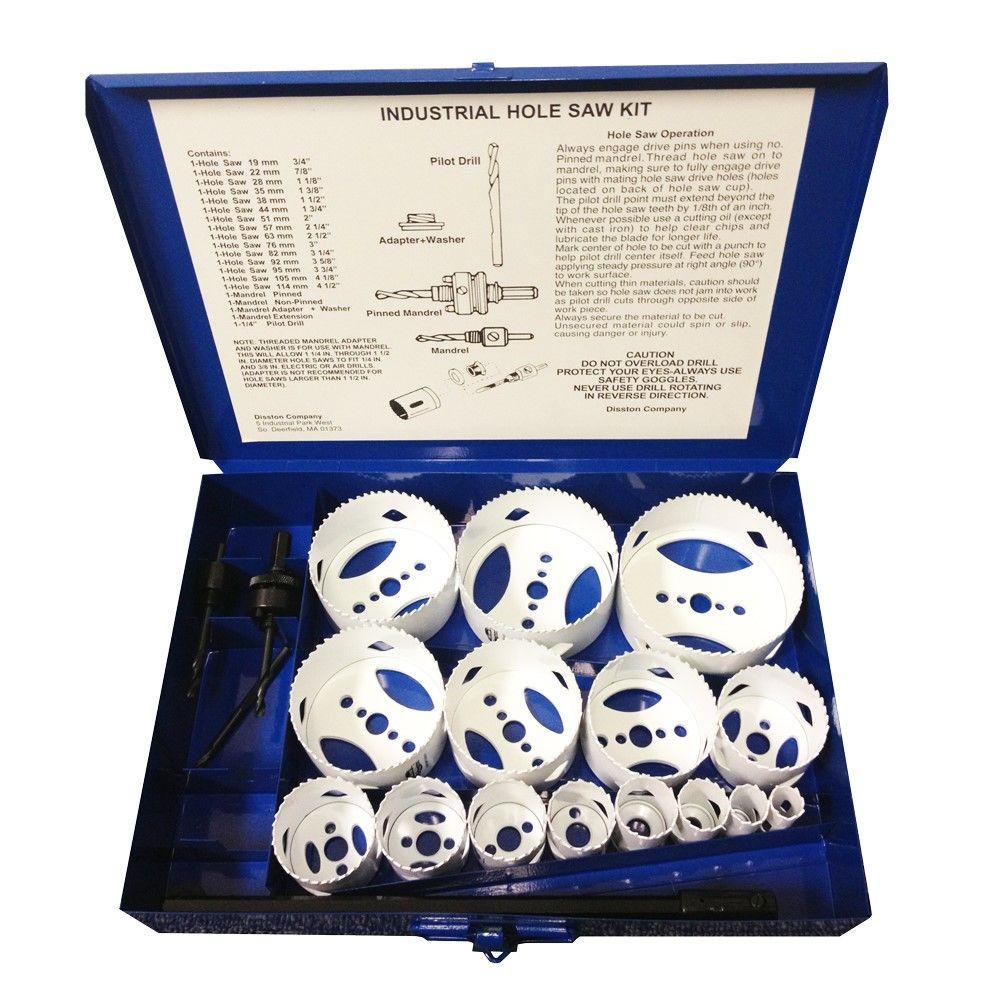 BLU-MOL 9599 Industrial Bi-Metal Hole Saw Kit,20 pcs.